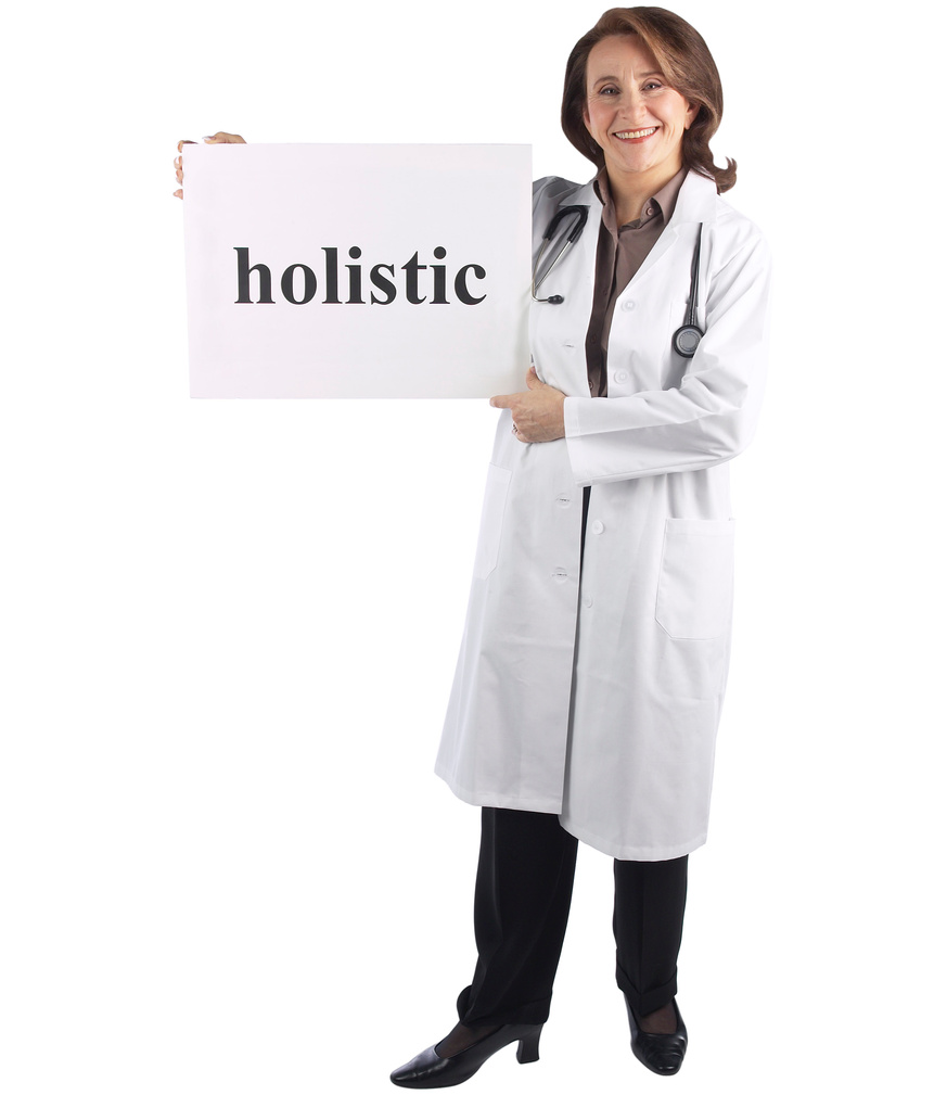 Doctor Holding Holistic Sign